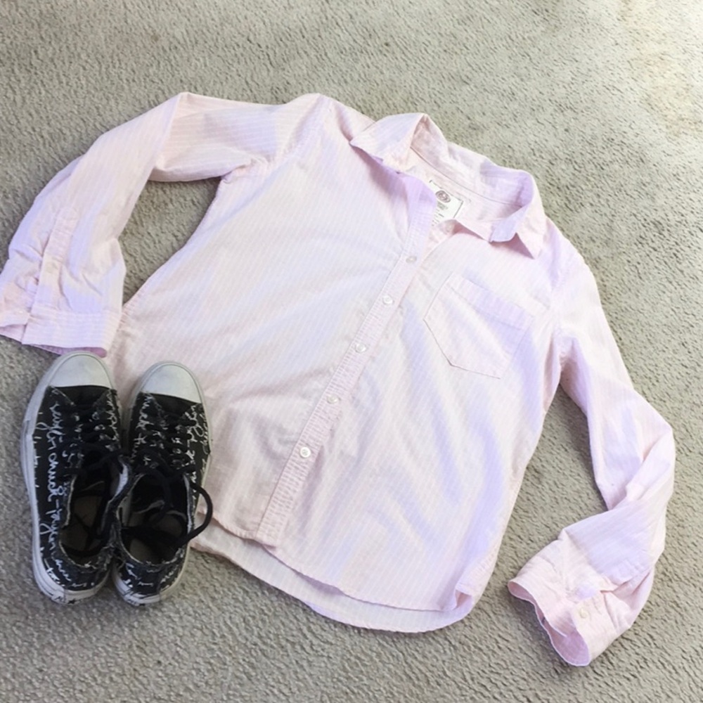 AUTHENTIC AMERICAN HERITAGE/STRIPE”SO PERFECT OXFORD”BOYFRIEND SHIRT